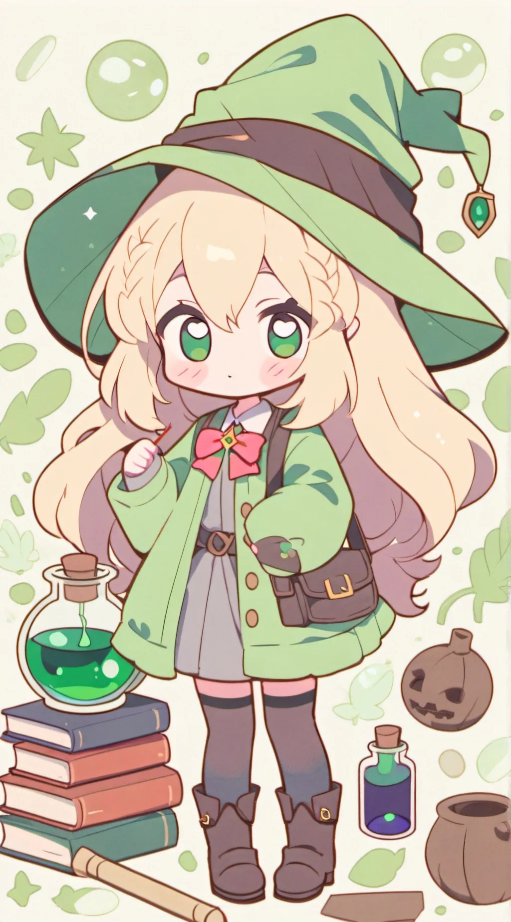 ai character: My little witch background