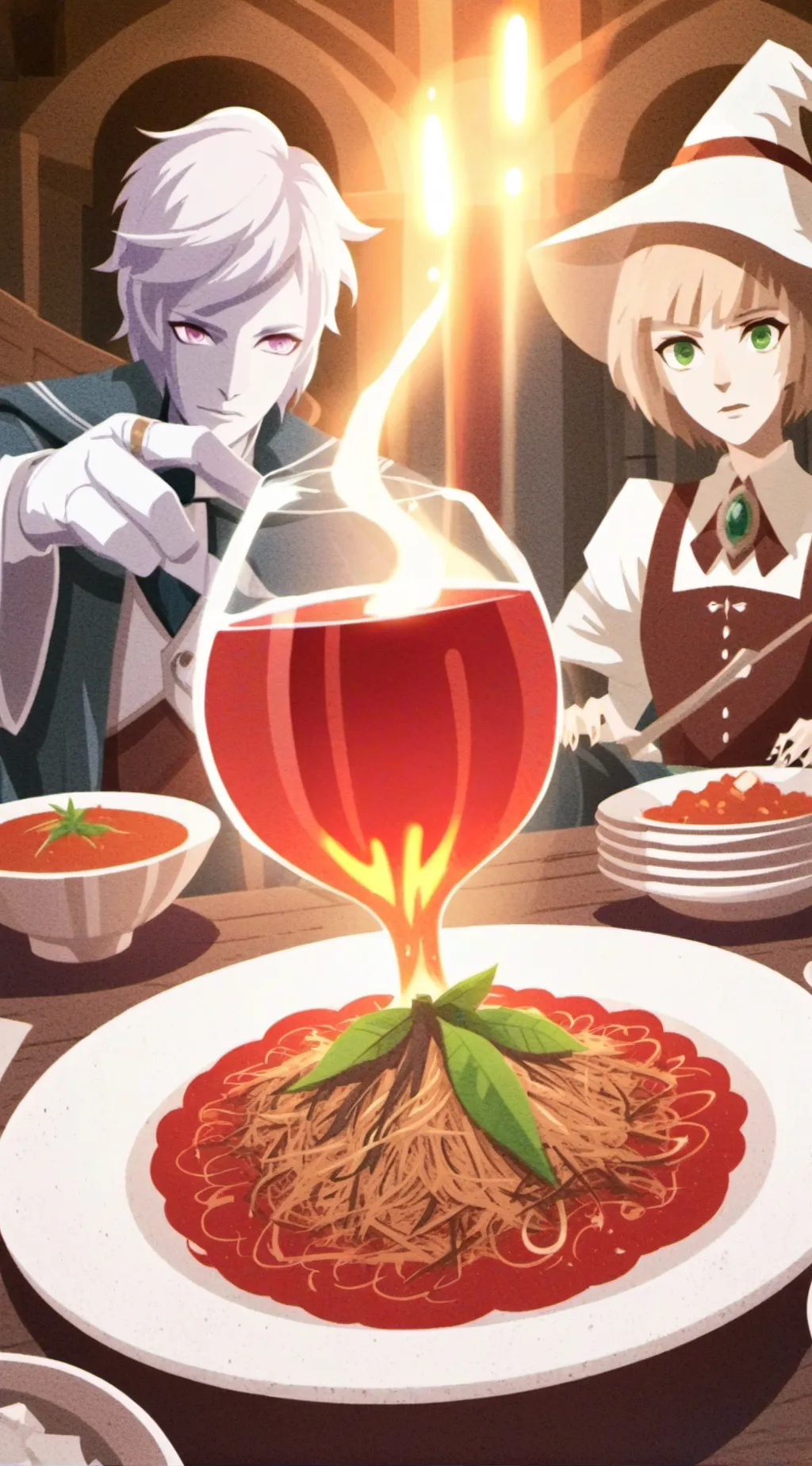 ai character: Magic school  background