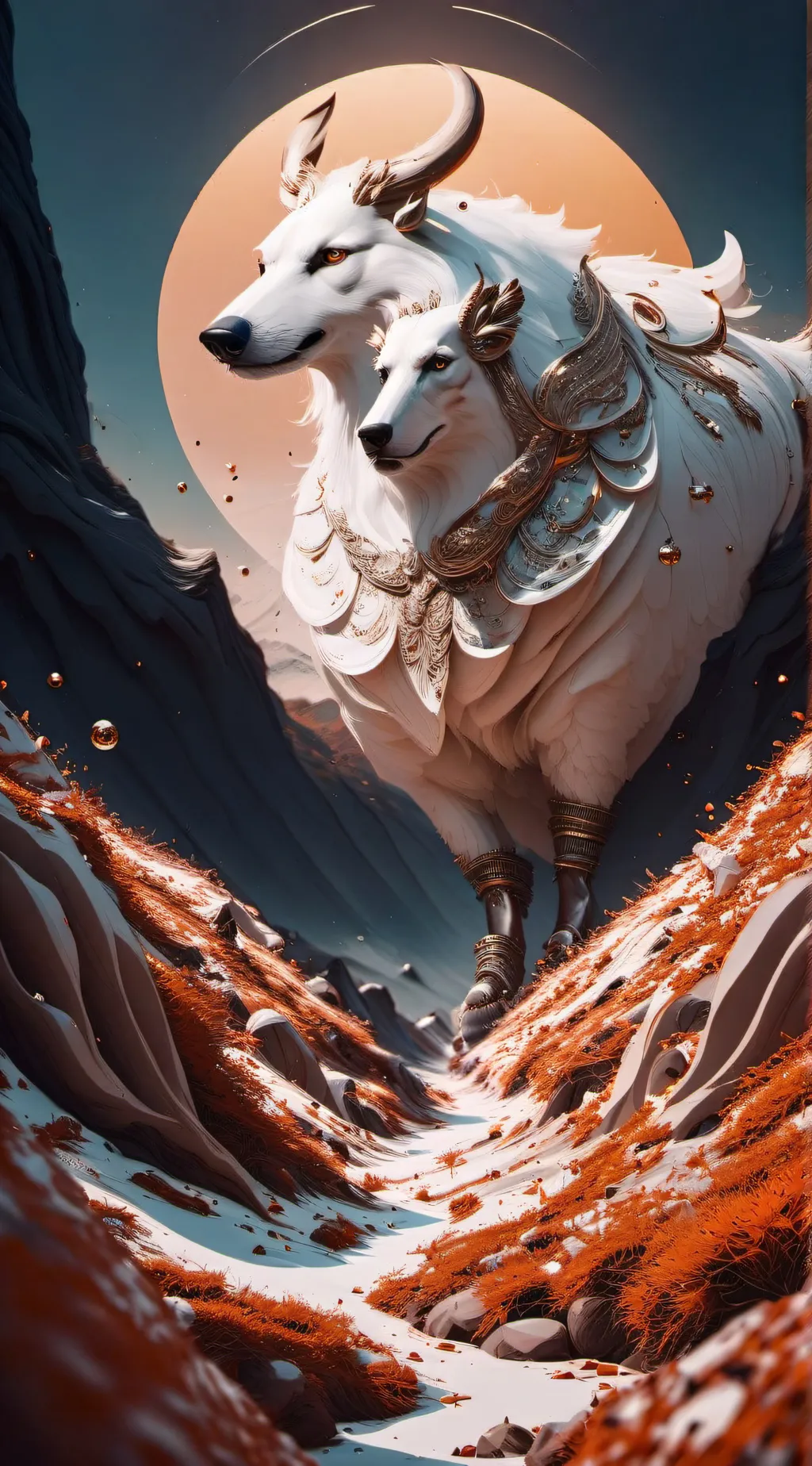 ai character: dw heart color background