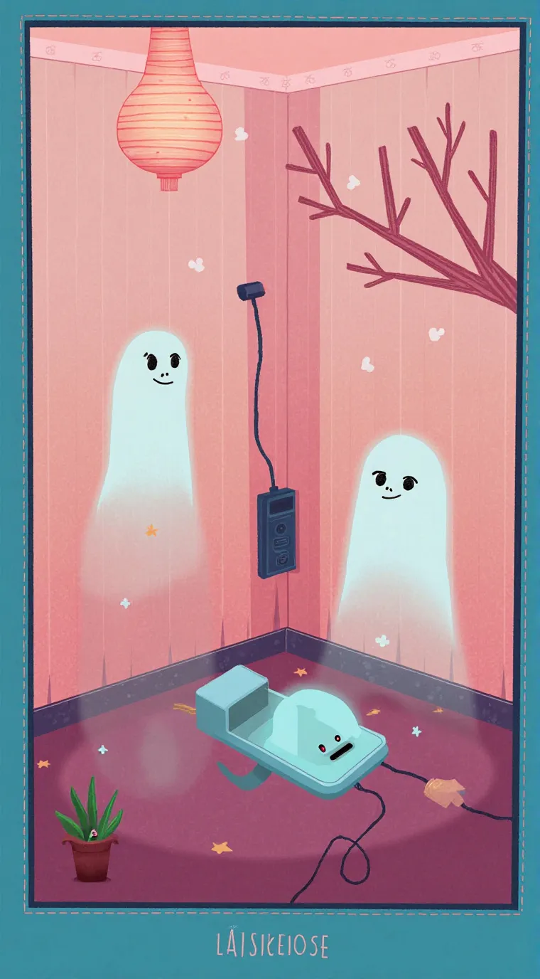 ai character: Phone x charger background