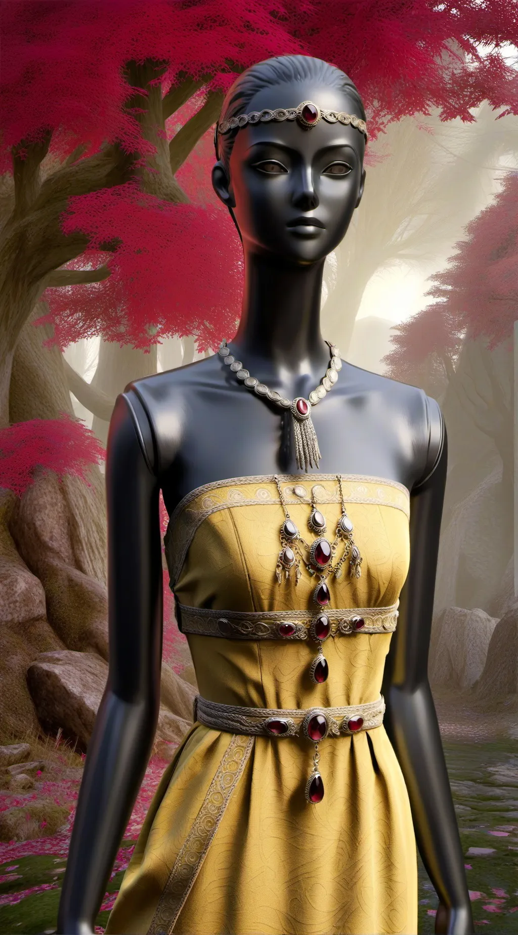 ai character: Strange mannequin background