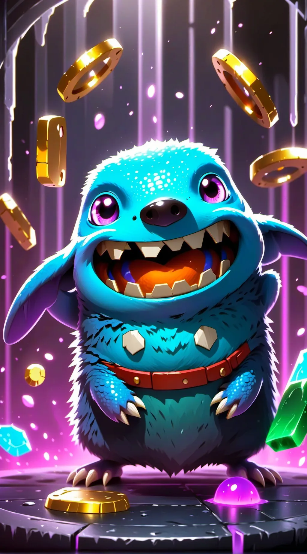 ai character: Smiling critters  background