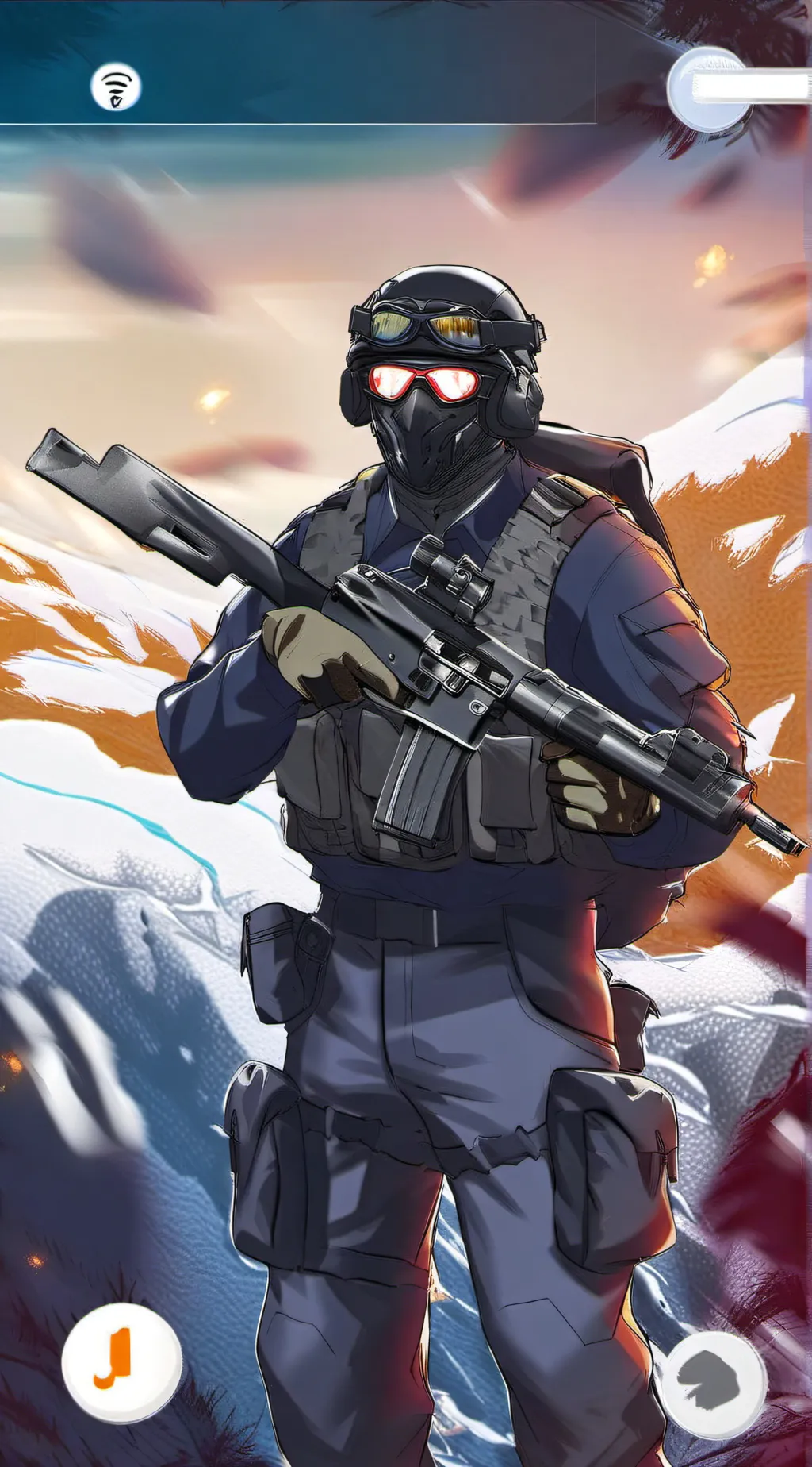 ai character: Garde scp alpha 1  background