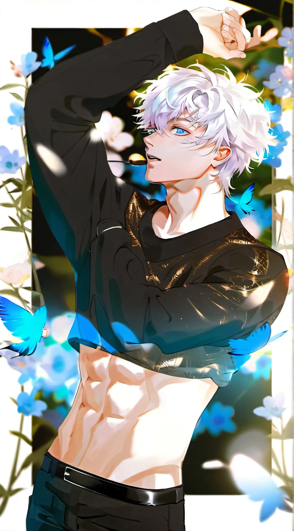 ai character: •Saturo Gojo• background