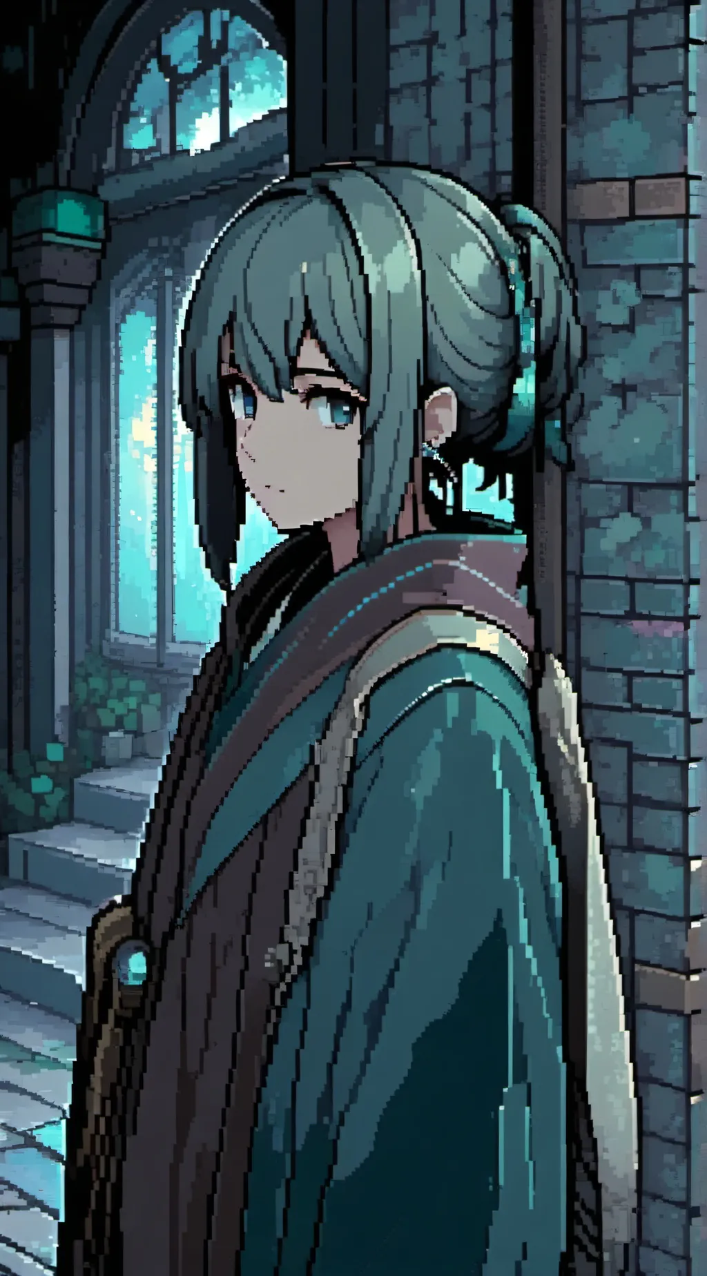 ai character: Kk azul background