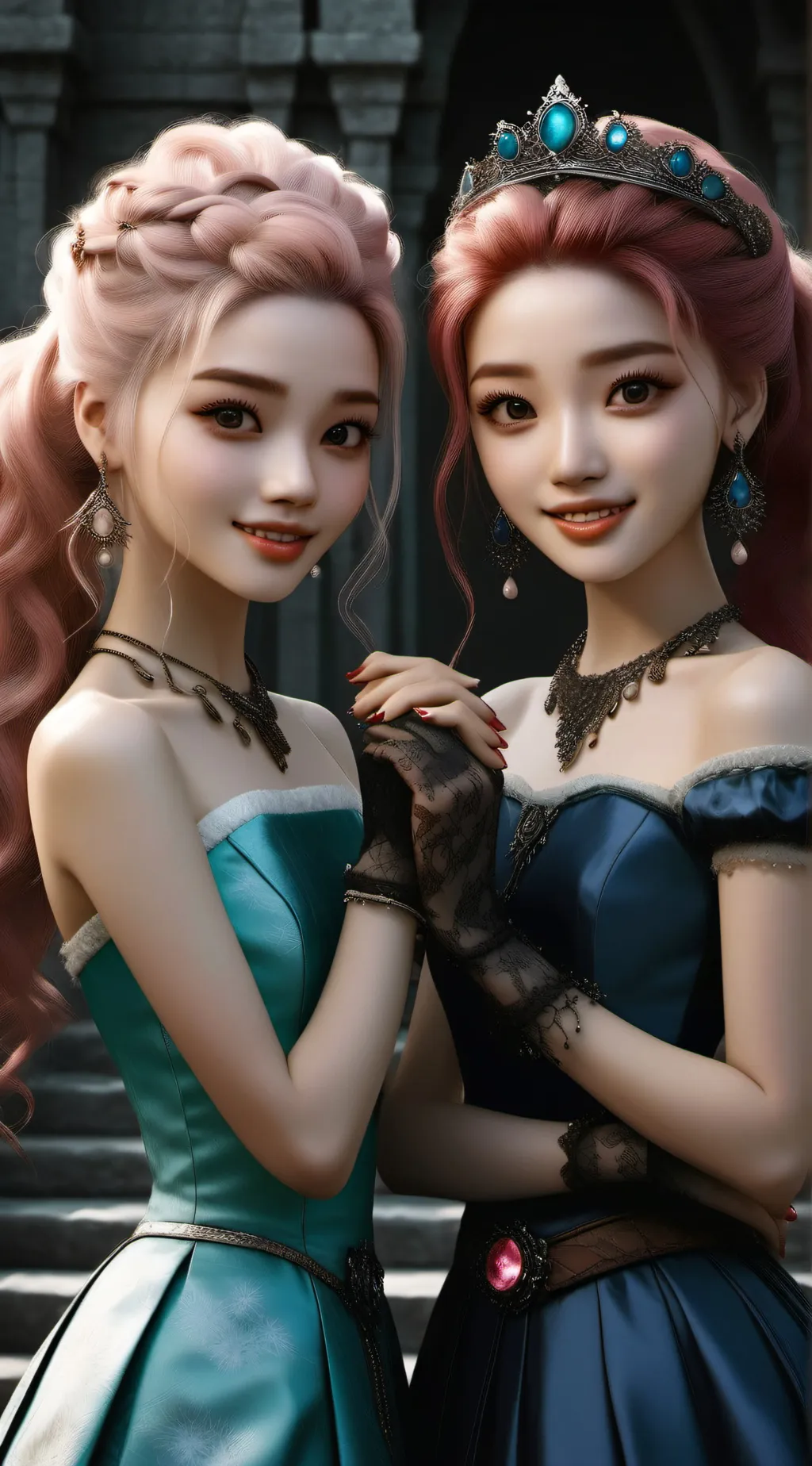 ai character: Masha and Milana background