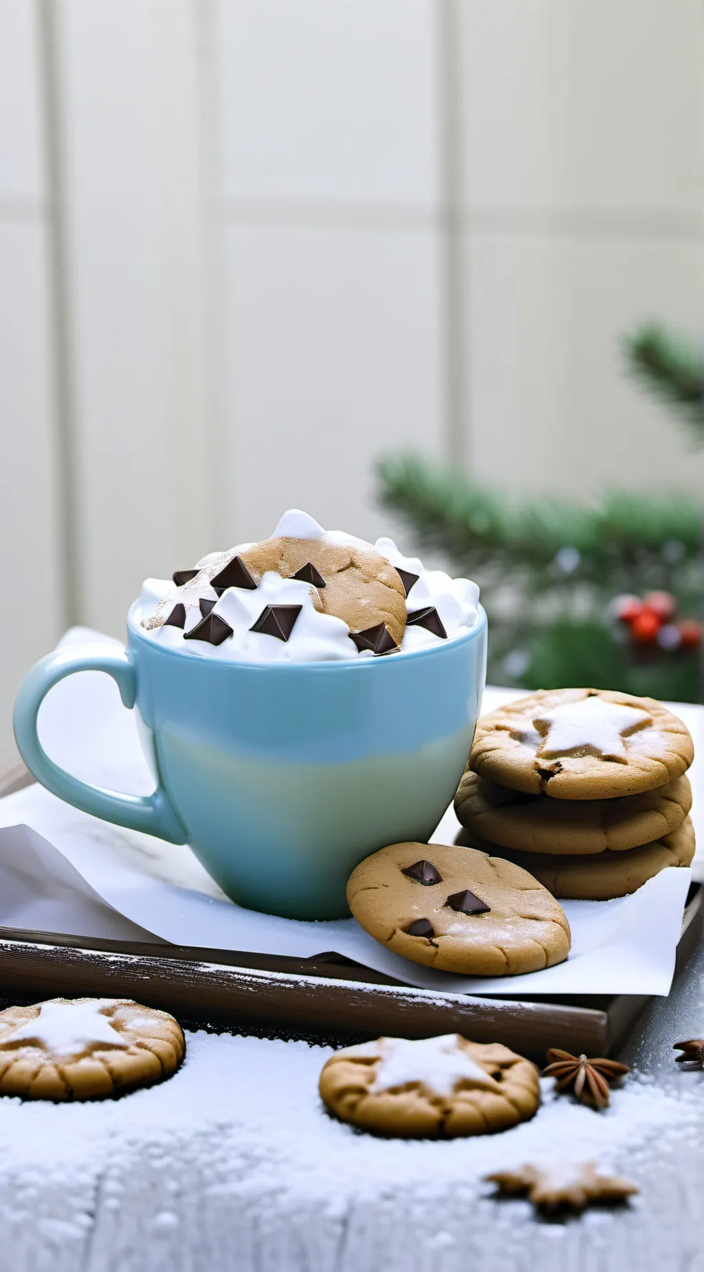 ai character: sugar cookie café background