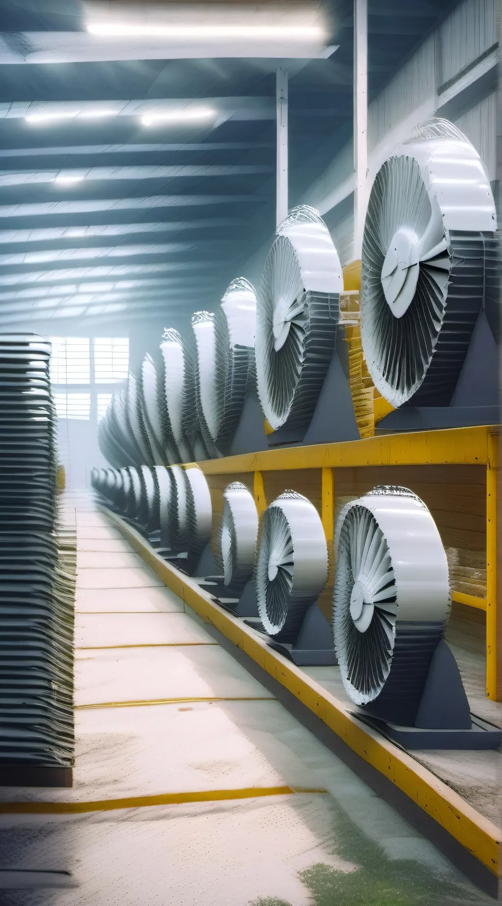 ai character: Tunnel Fan Dryer.  background