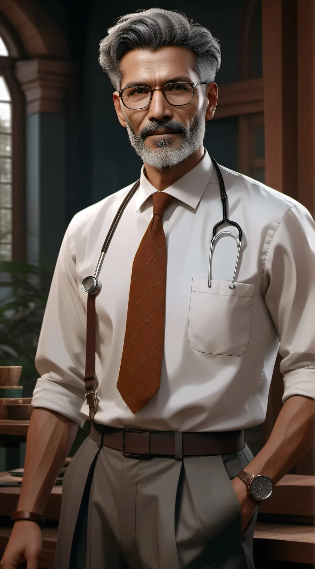 ai character: DR background