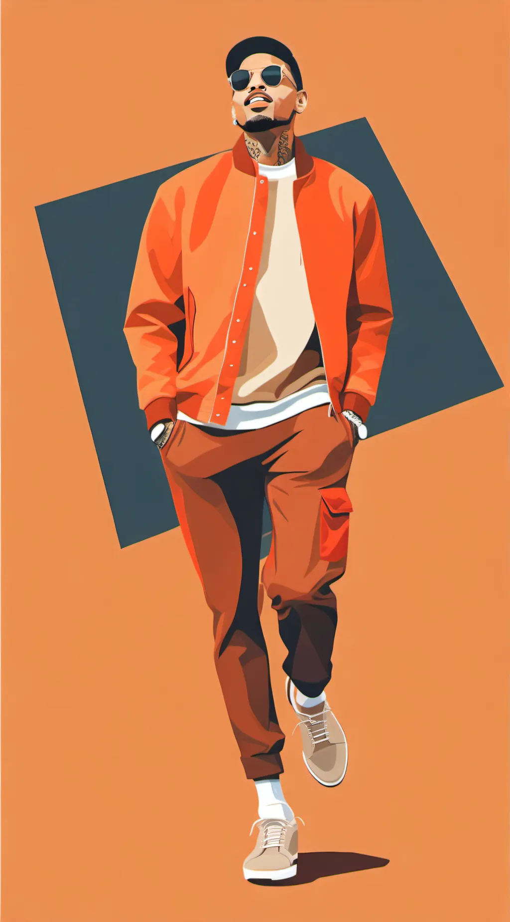 ai character: Chris brown background