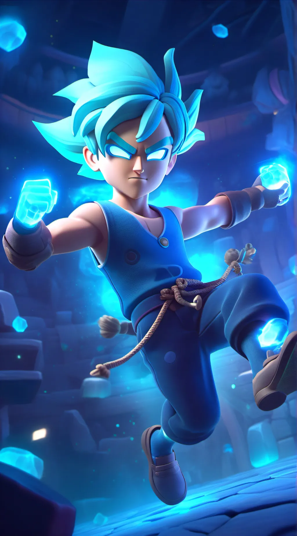 ai character: goku step child background