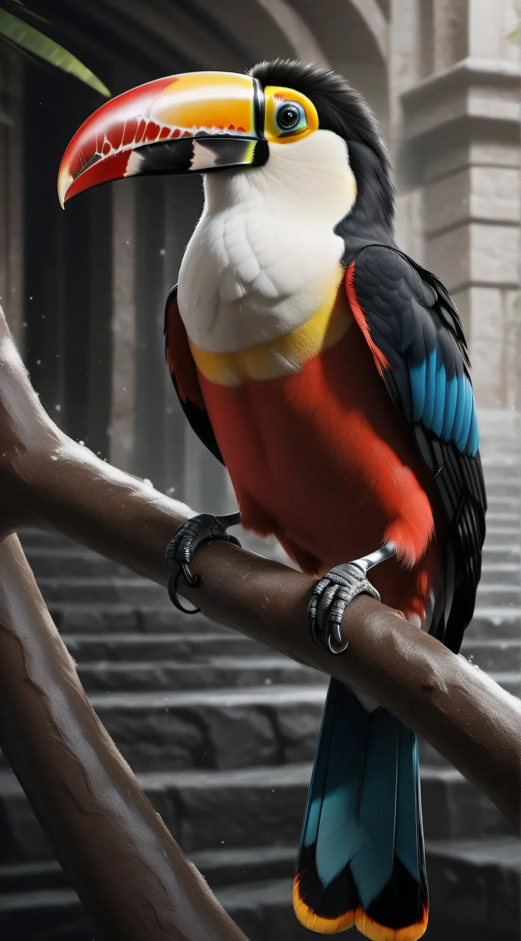 ai character: toucan background