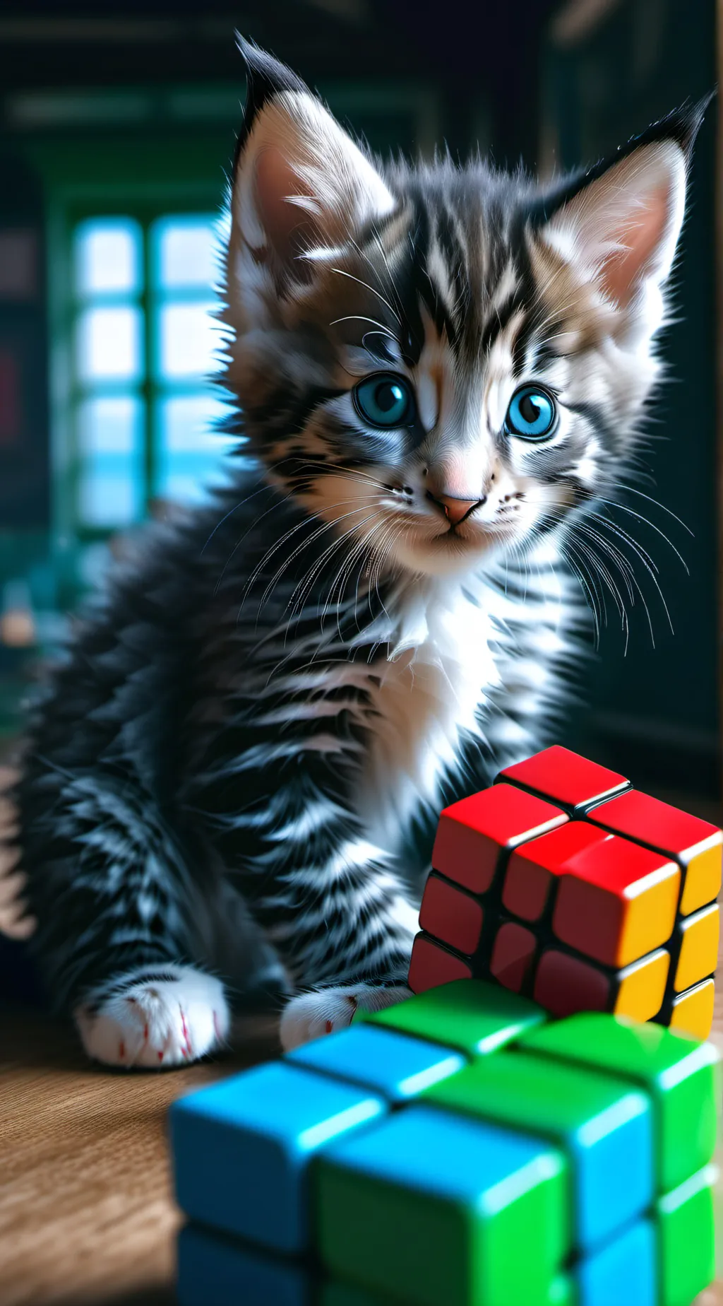 ai character: hungary kitten background