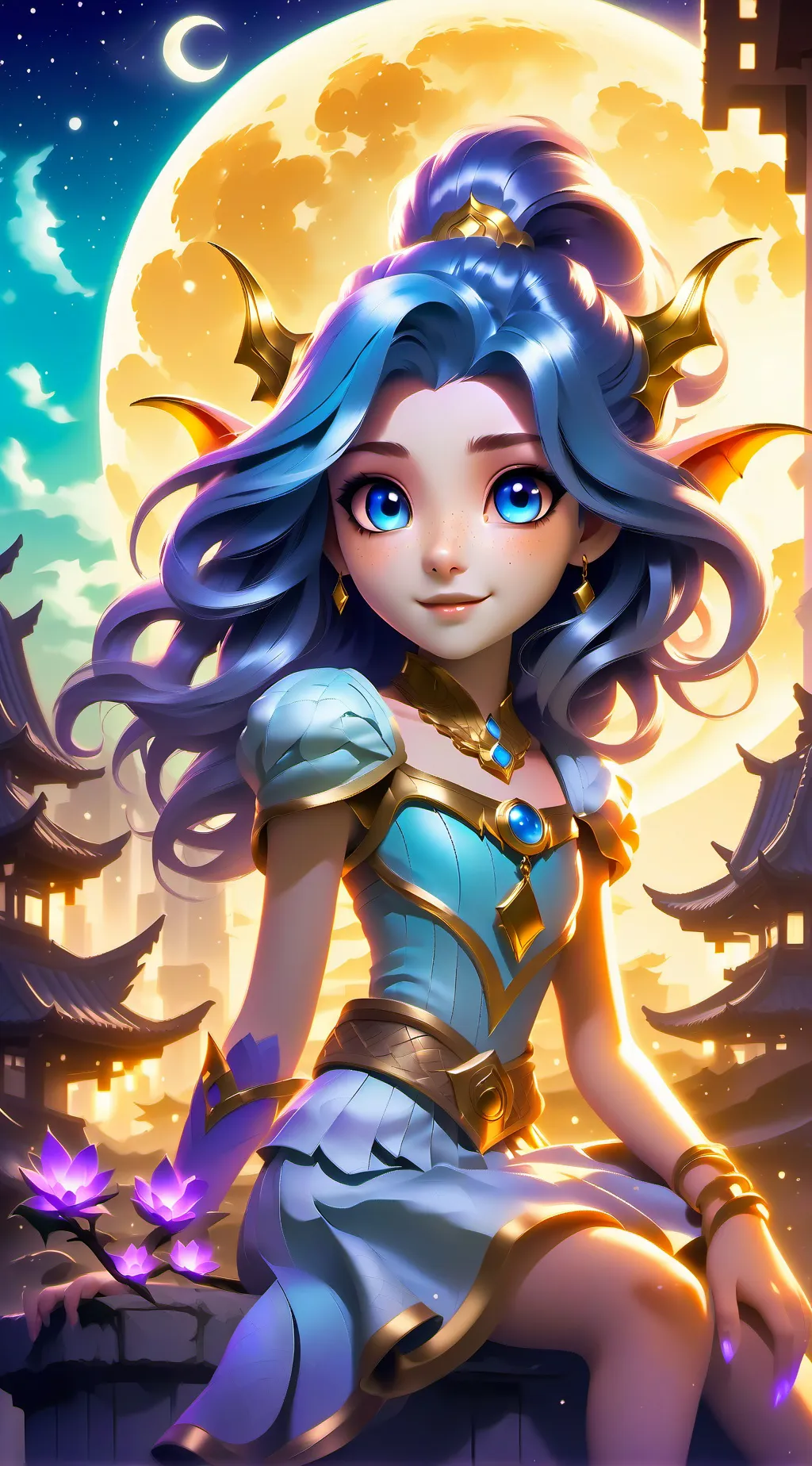 ai character: moonlight princes background