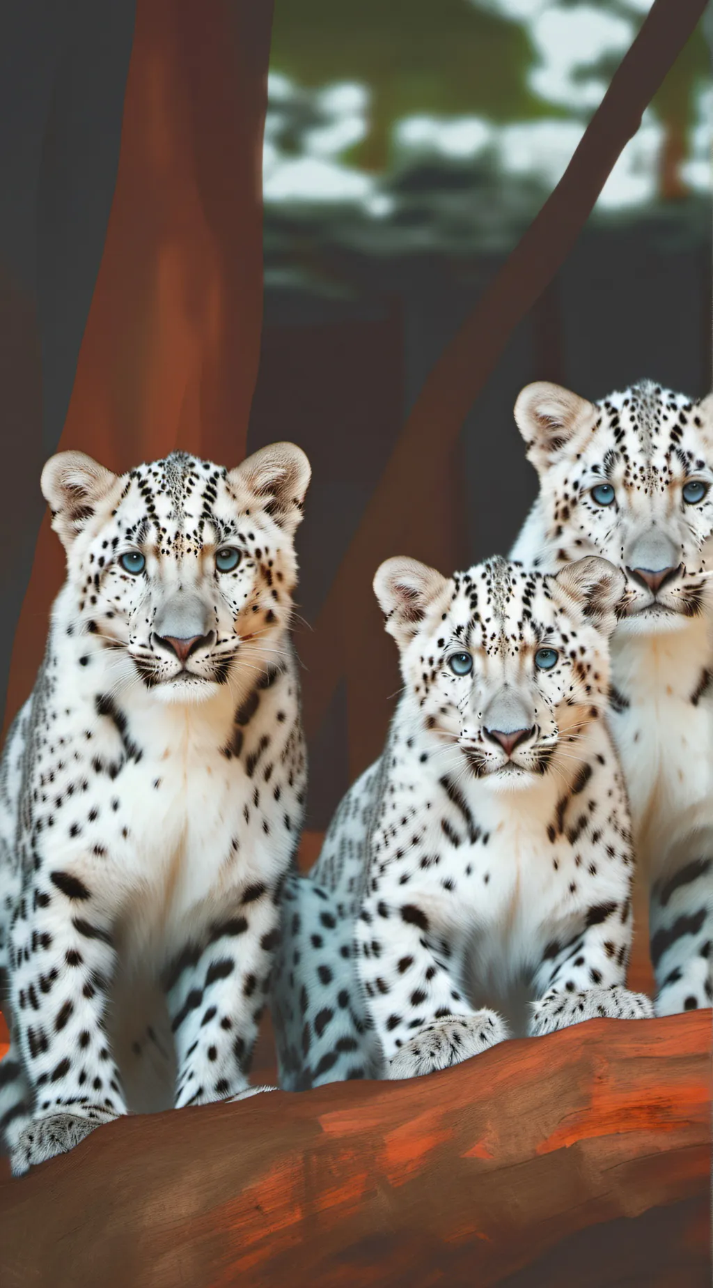 ai character: zoo leopards background