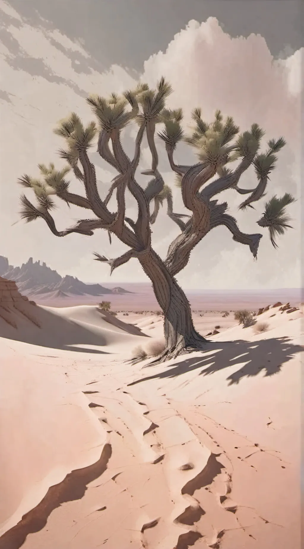 ai character: Mha in dessert  background