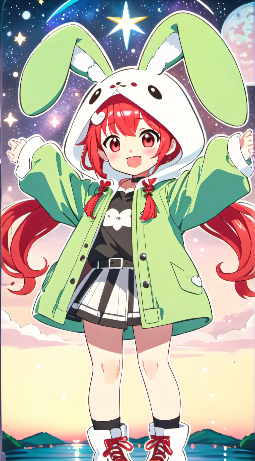 ai character: Smiling critters background