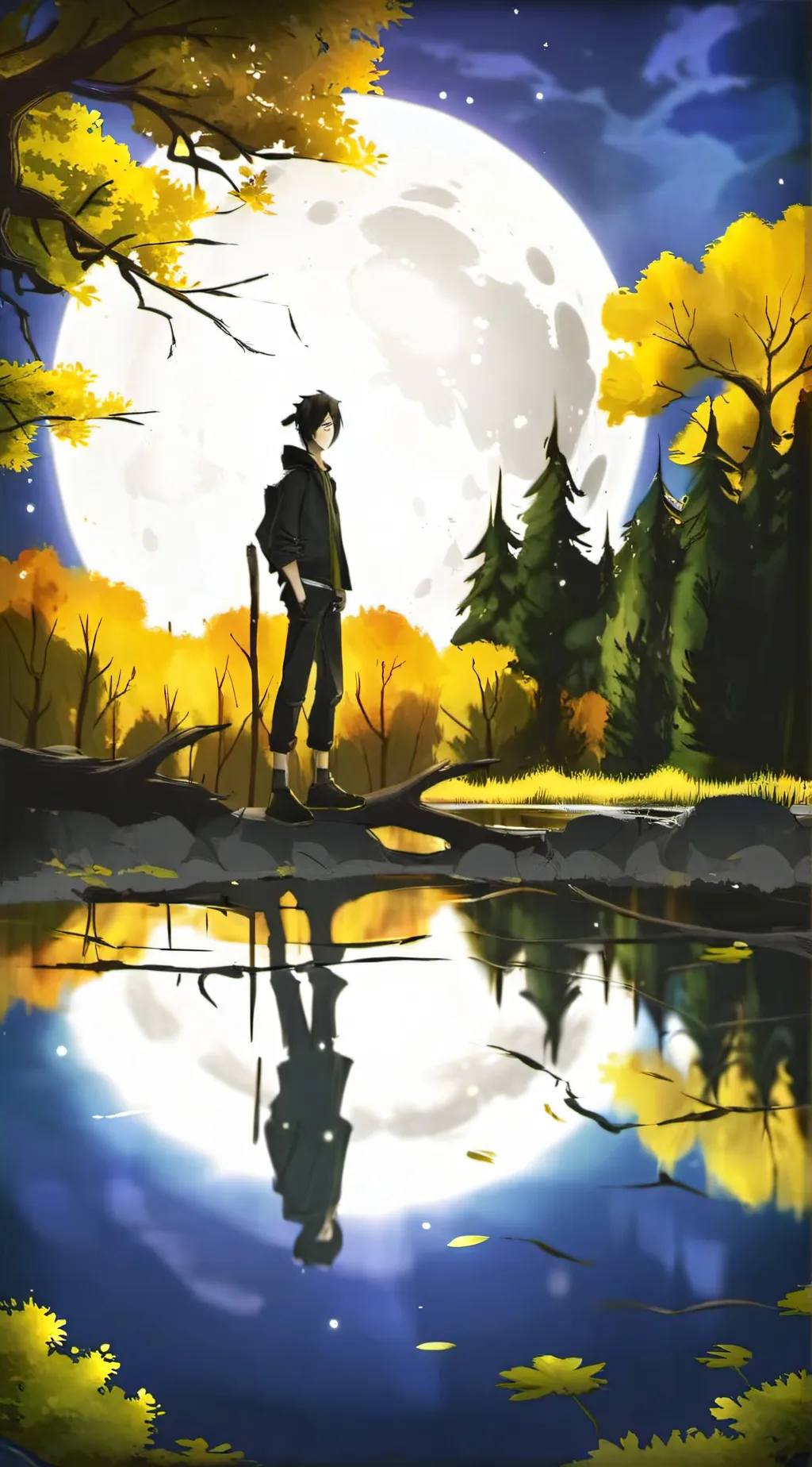 ai character: Myth of Moon Lake background