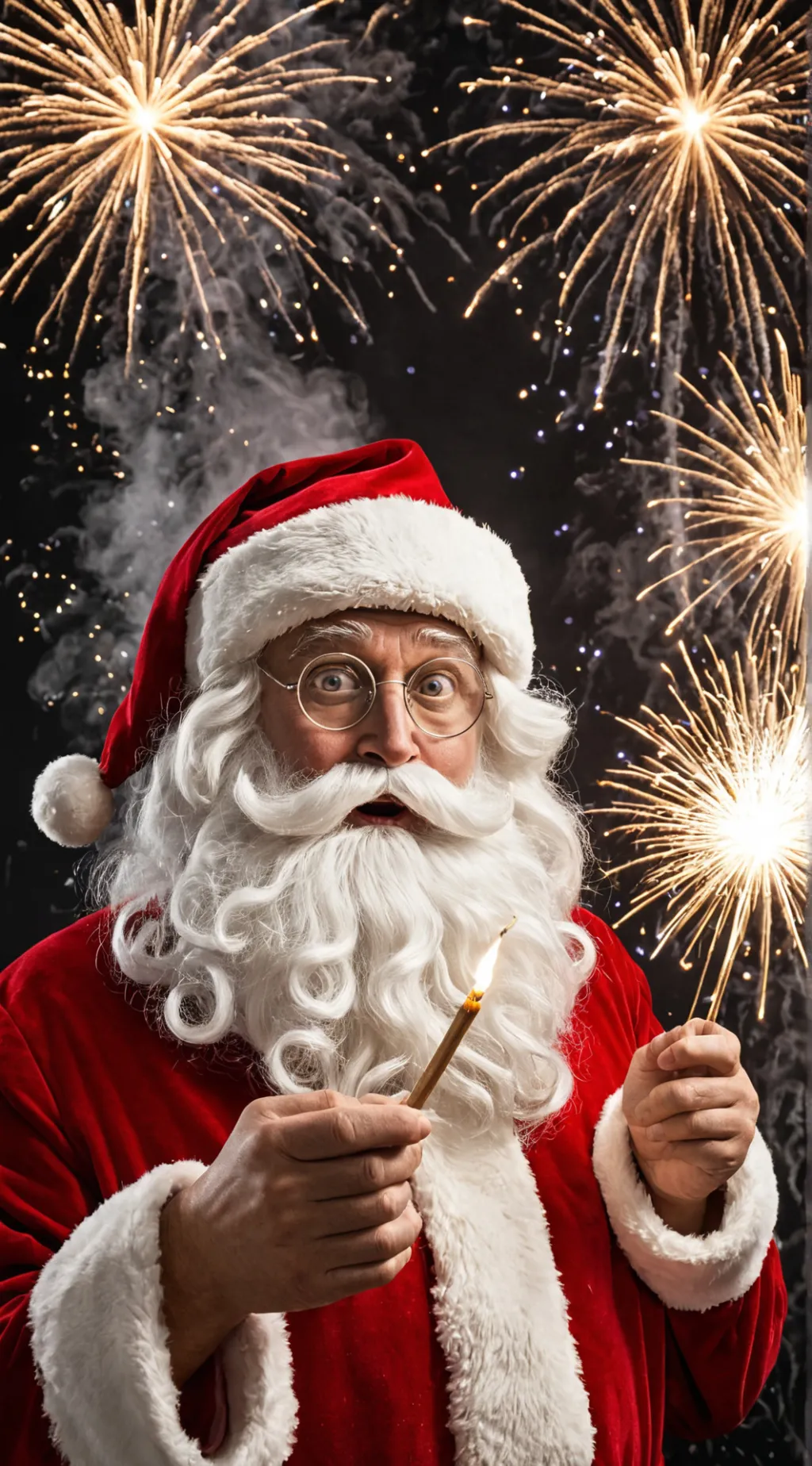 ai character: papa noel 🎅 🤶  background