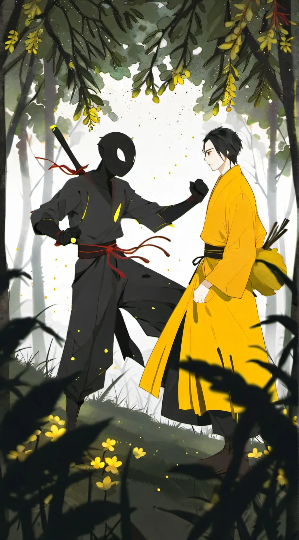 ai character: Jun vs Shinji background