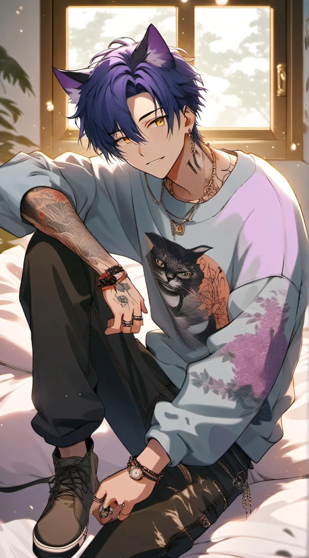 ai character: Oliver  background