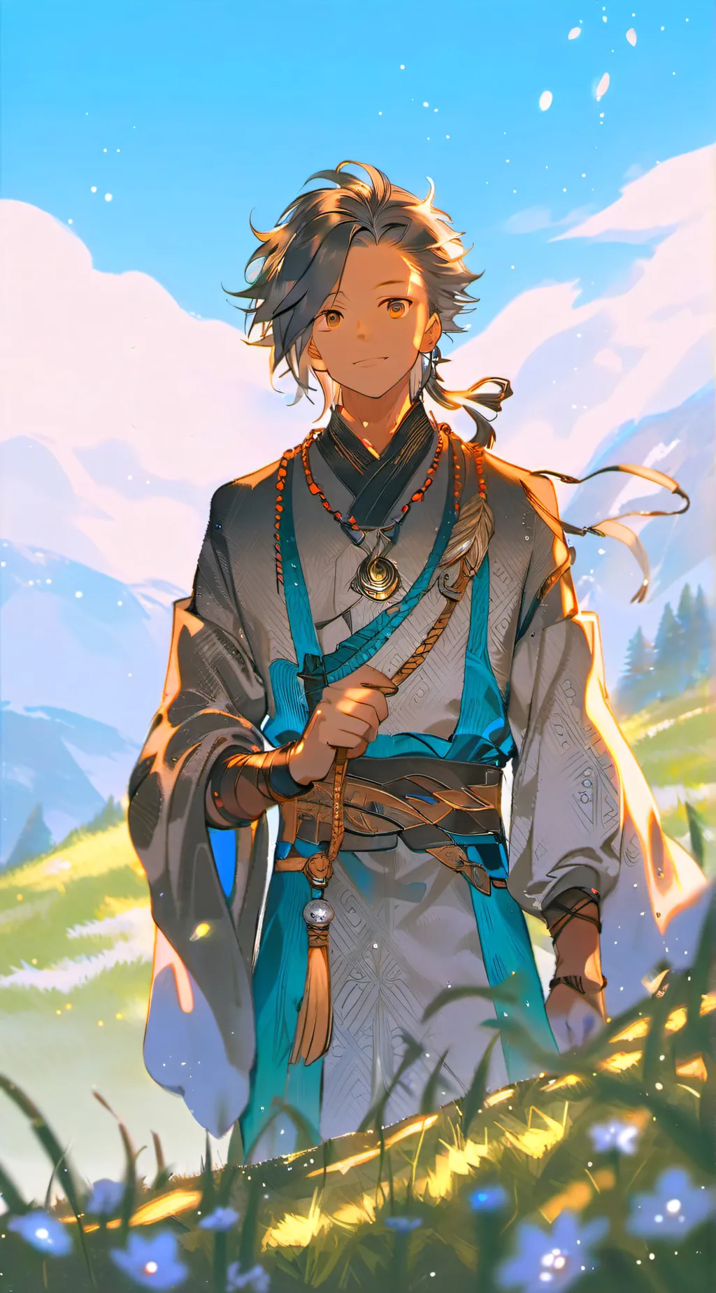 ai character: sky background