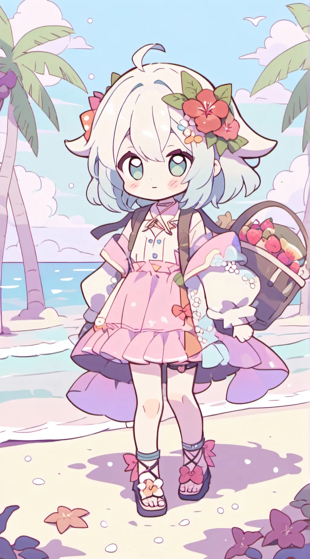 ai character: ⛱️ MHA  BEACH ⛱️ background