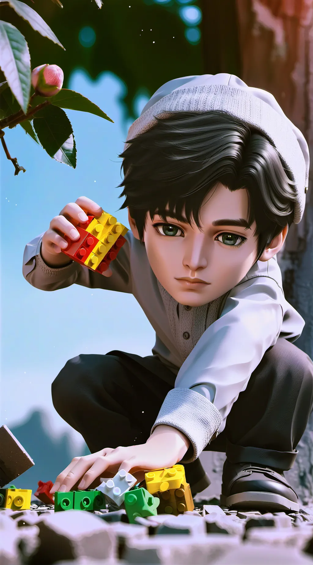 ai character: lego war (outside) background