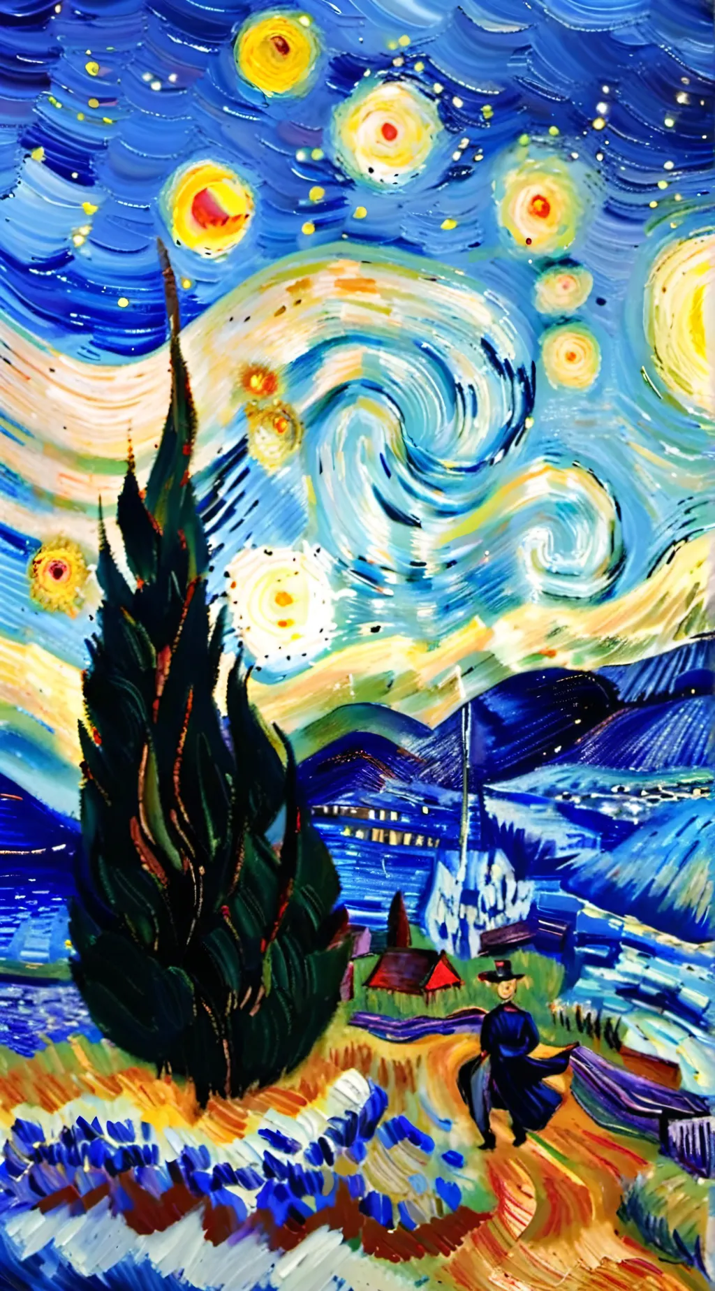 ai character: destroyed earth by background