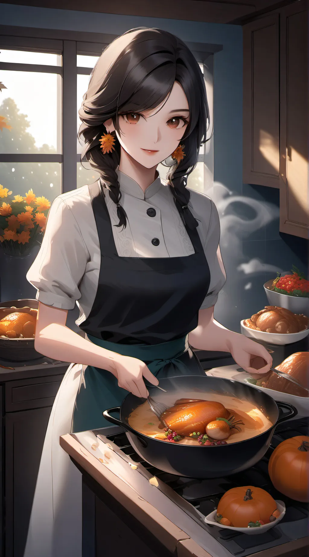 ai character: unaware turkey  background