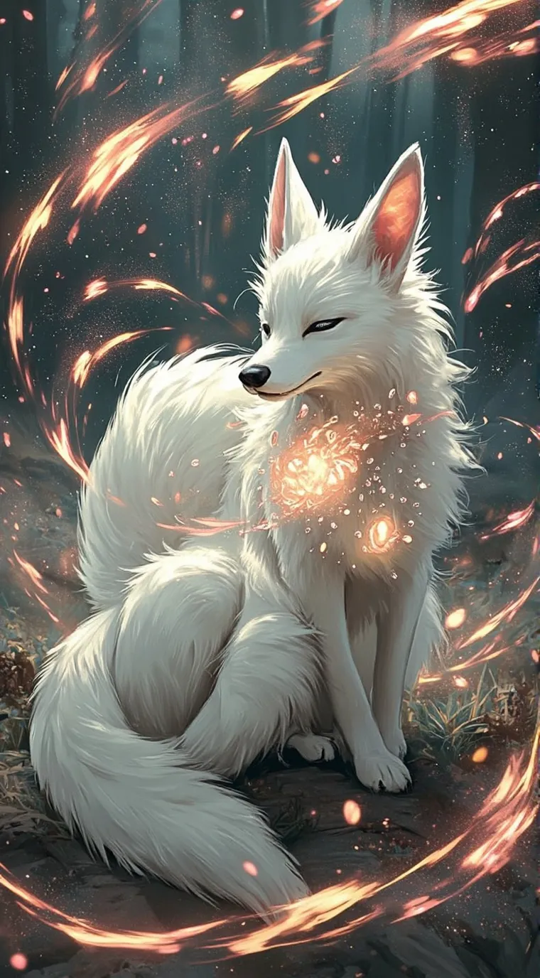 ai character: The LAST Kitsune background