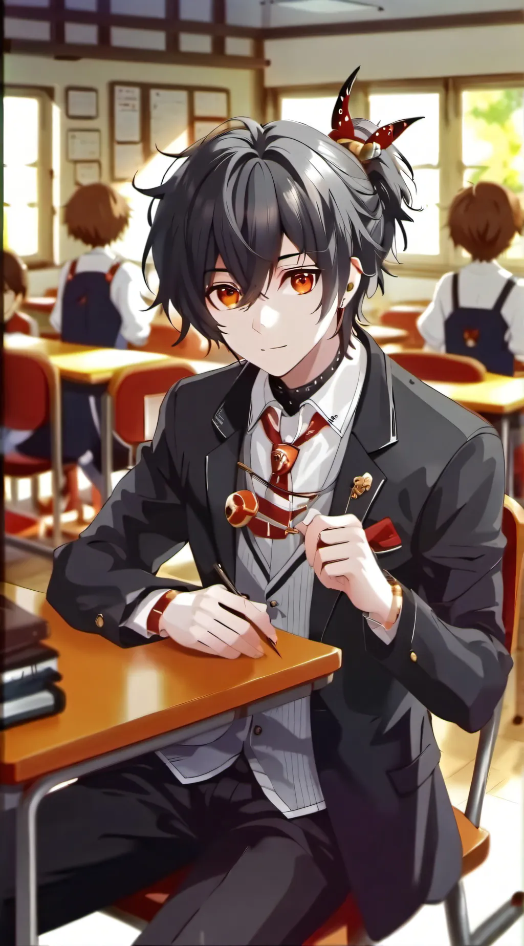 ai character: paranoid kid  background