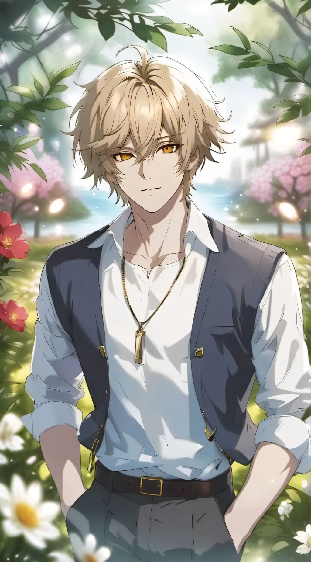 ai character: Dawn background