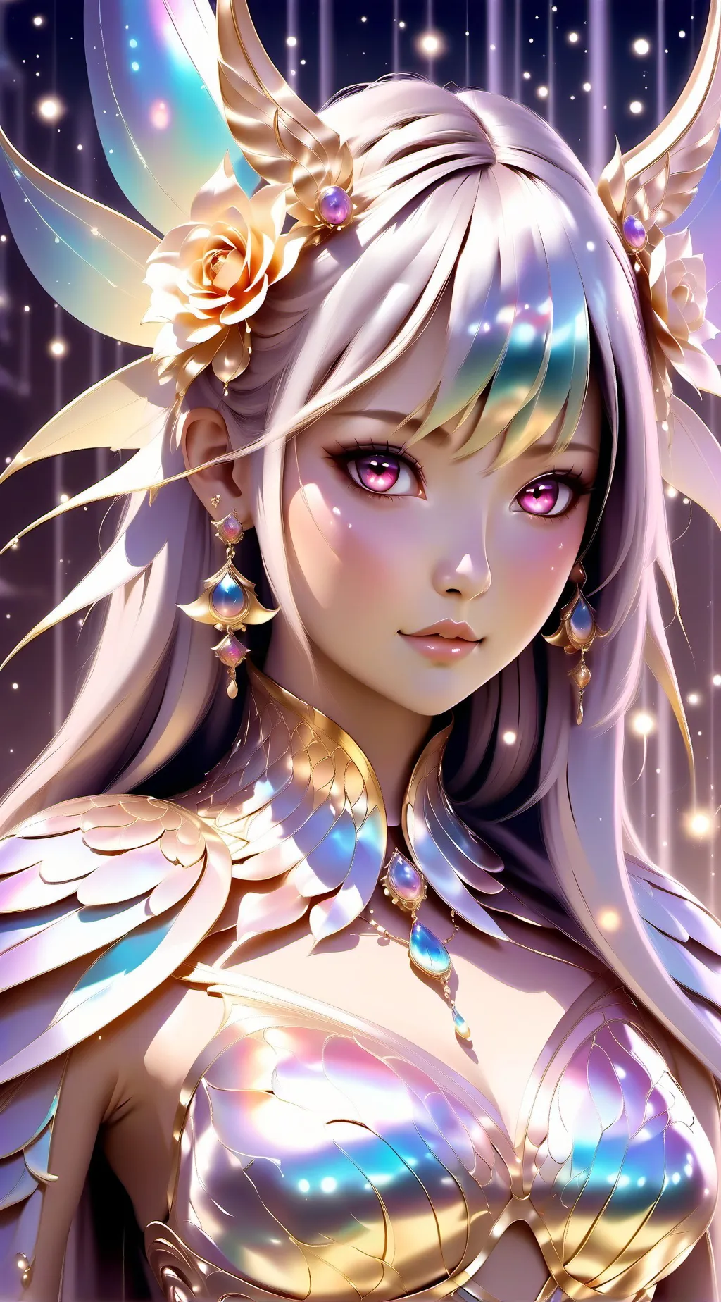 ai character: rainbow  background