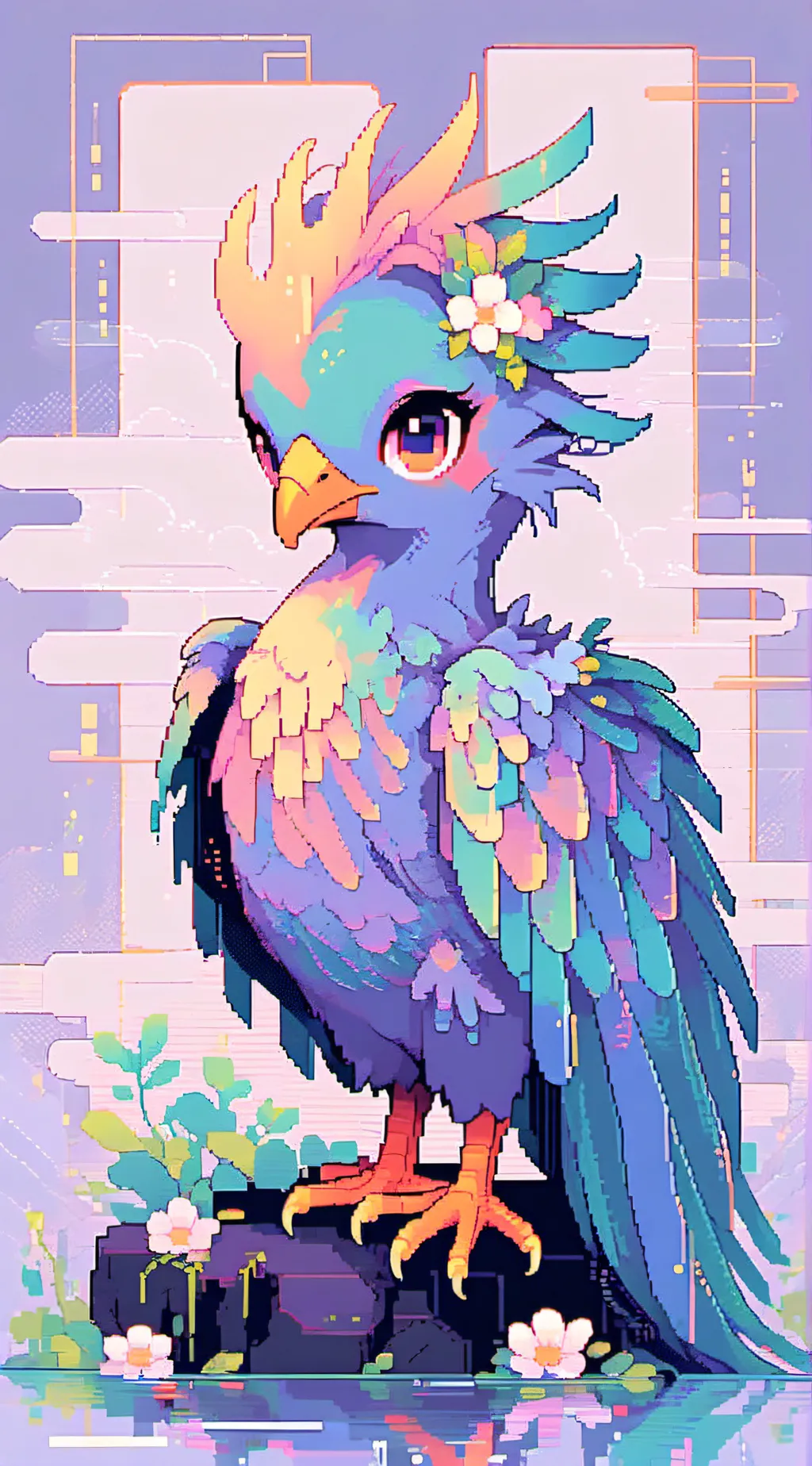 ai character:  Phoenix pet! background