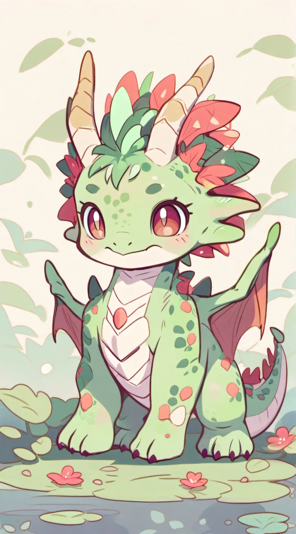 ai character: Baby dragon background