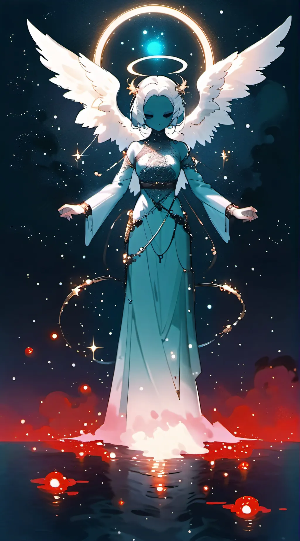 ai character: Moonlight background