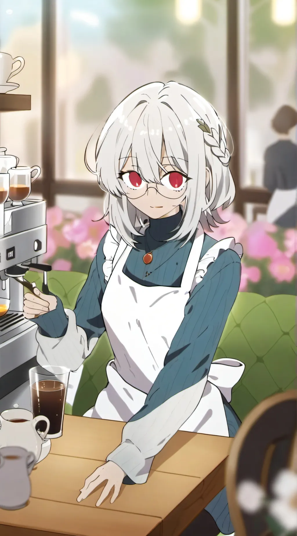 ai character: ☁️☕ Namitsu ☕☁️ background