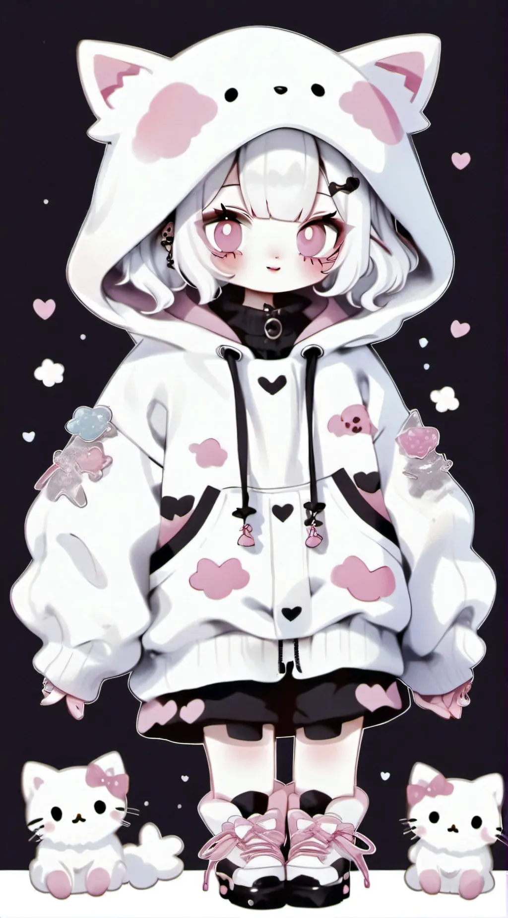 ai character: Uwu cat X MHA background