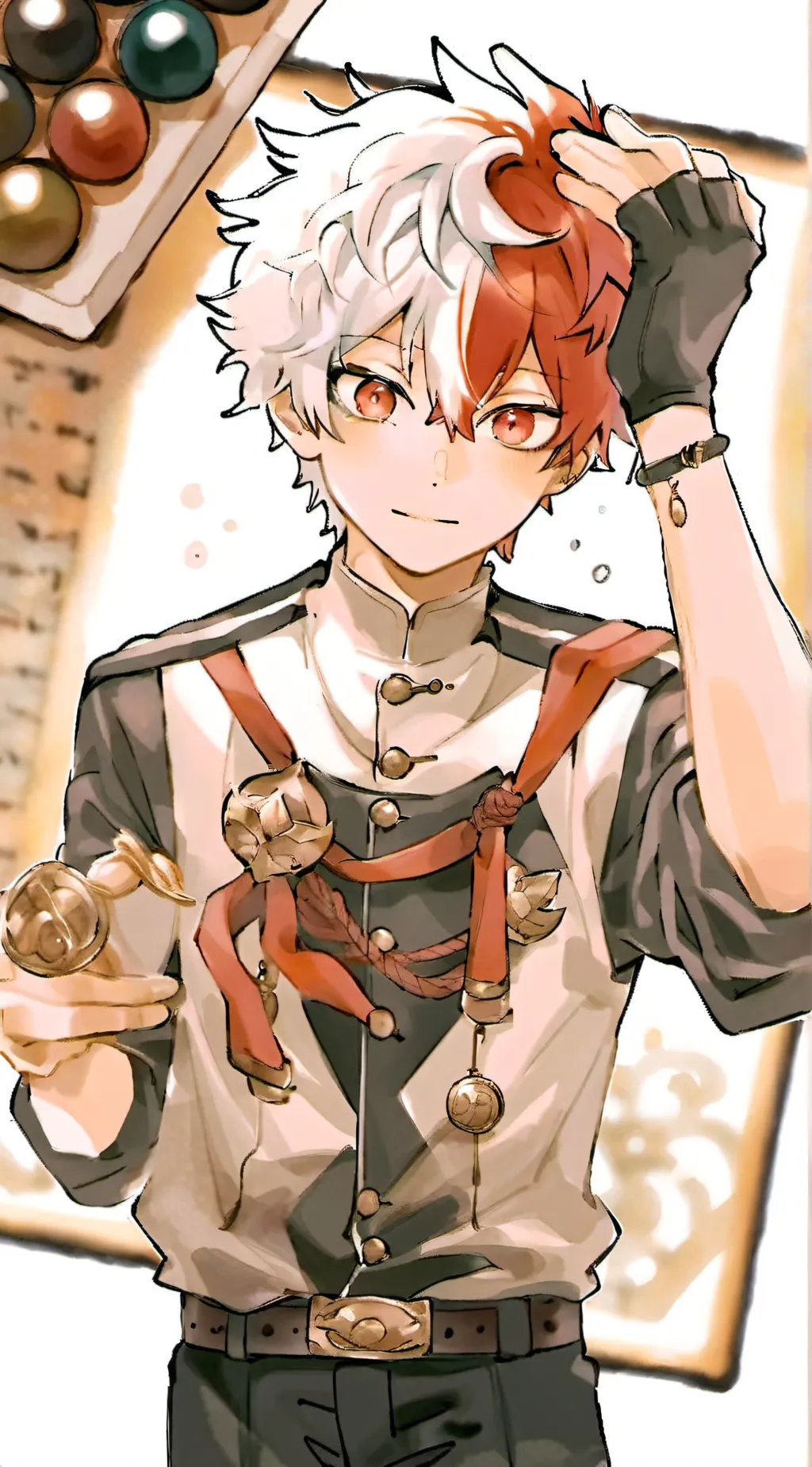 ai character: Shoto Todoroki  background