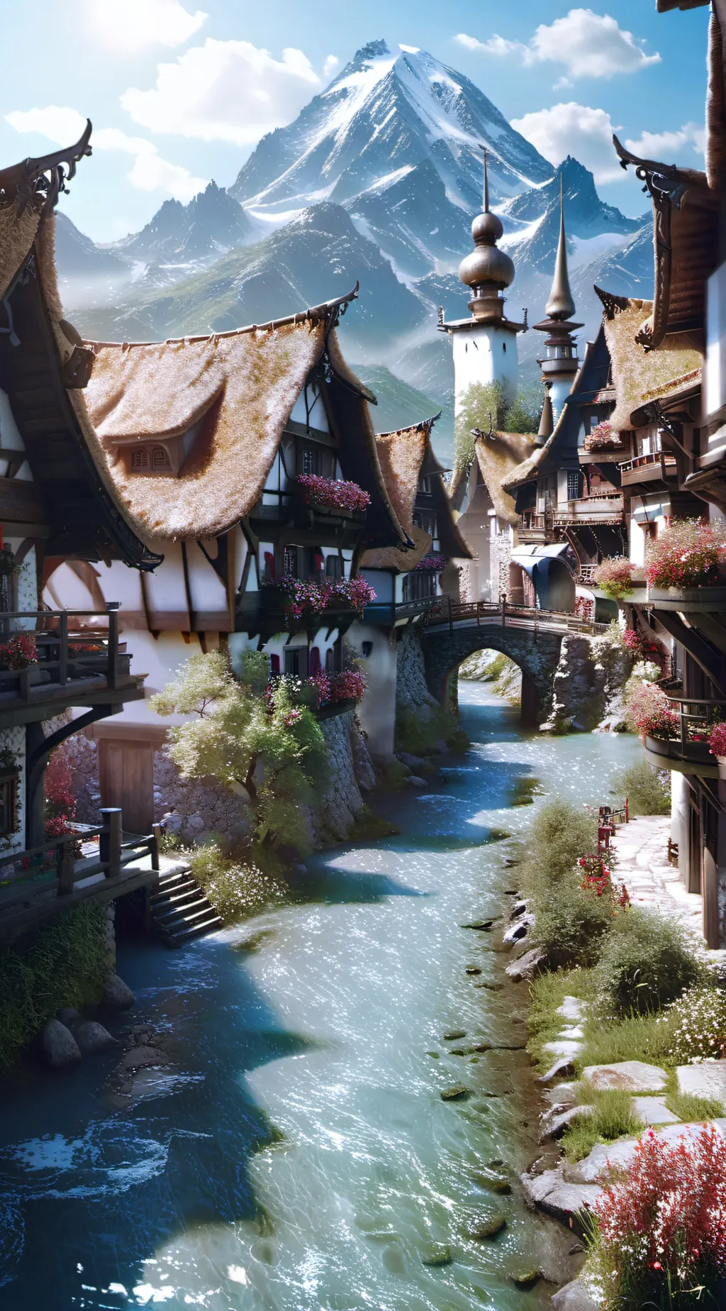 ai character: RPG Town background