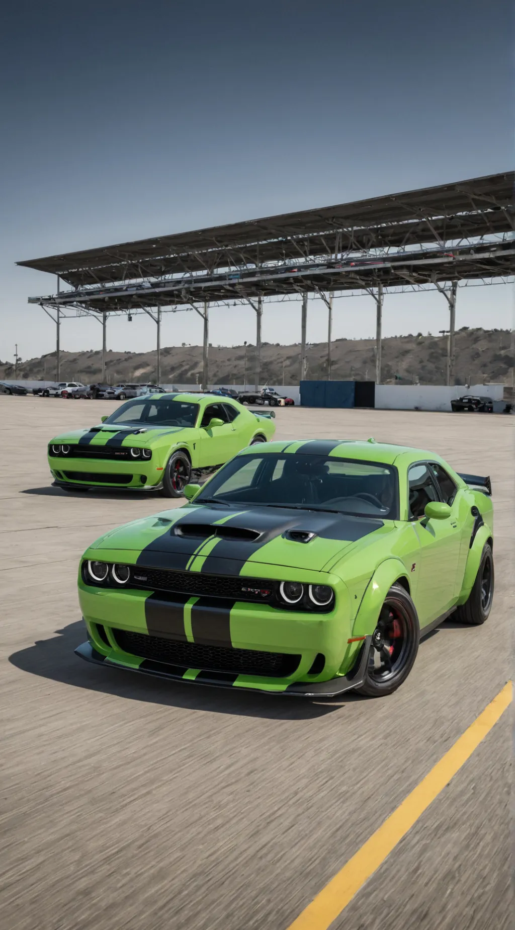 ai character: TWO HELLCATS?!?!  background