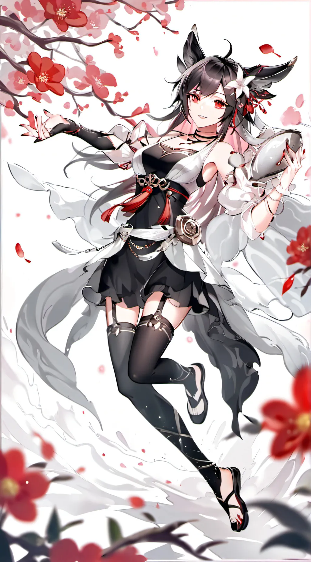 ai character: cat girl background