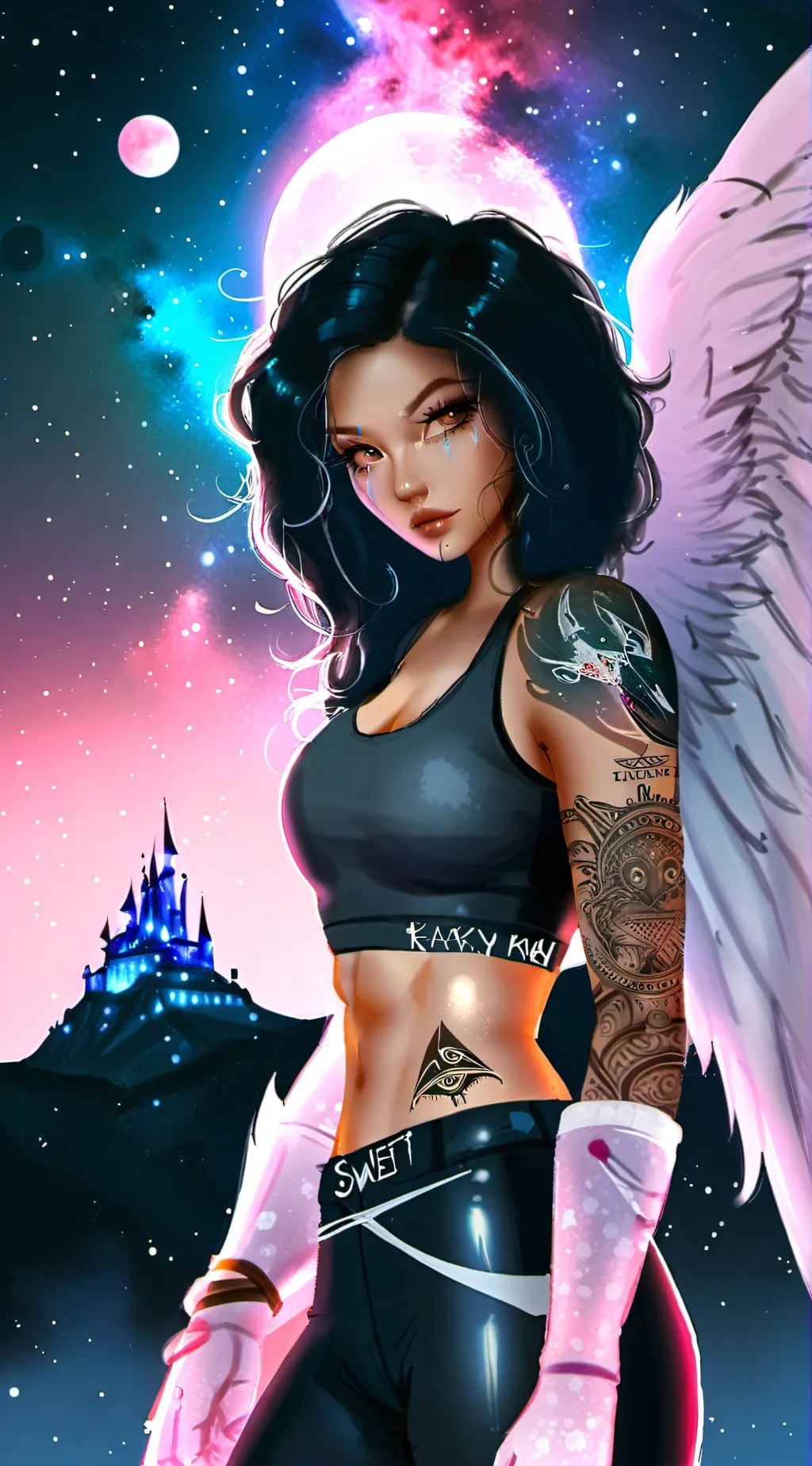 ai character: Galaxy  background