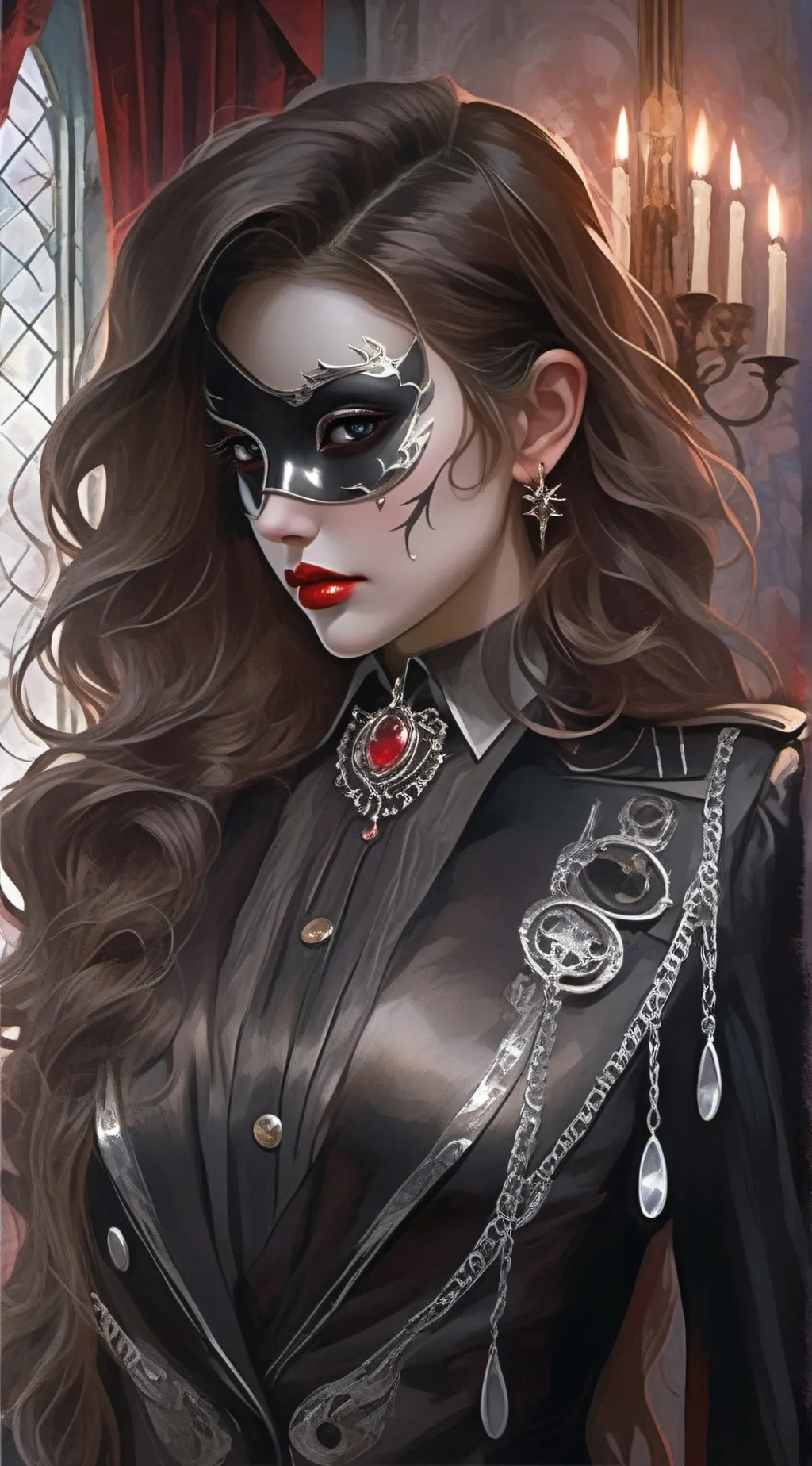 ai character: Silver phantom background