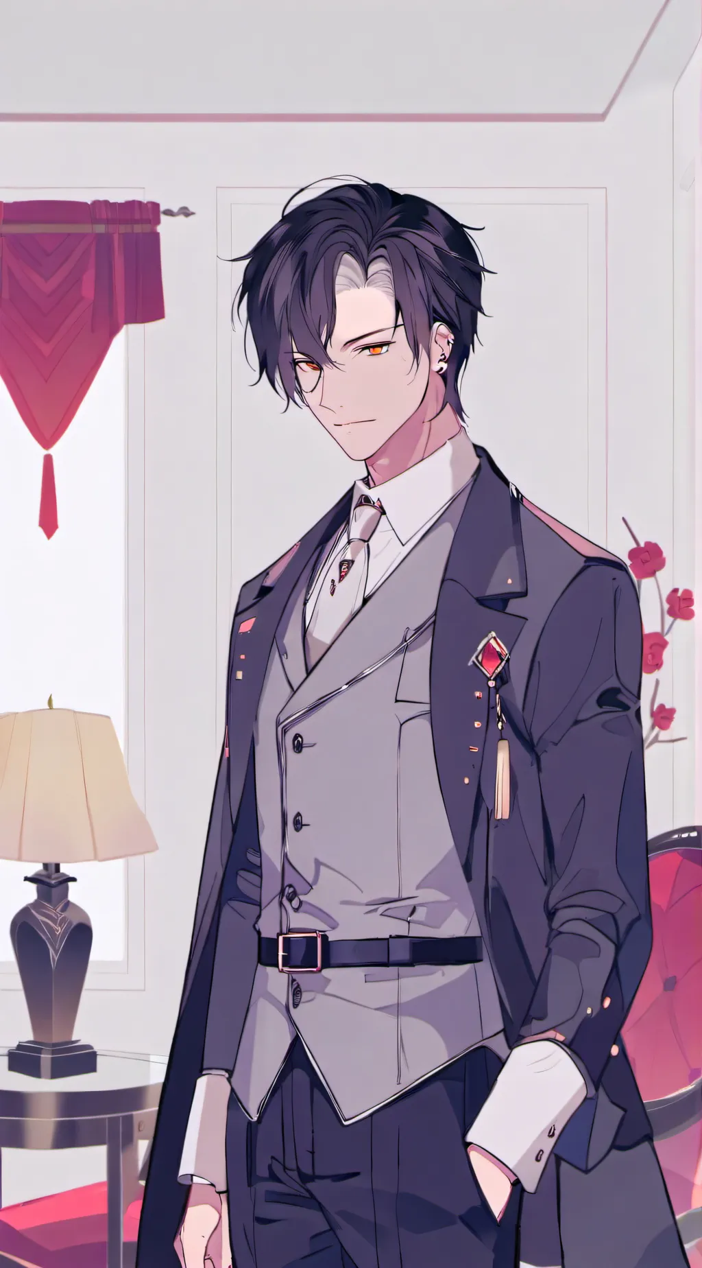 ai character: Sorry for not make background