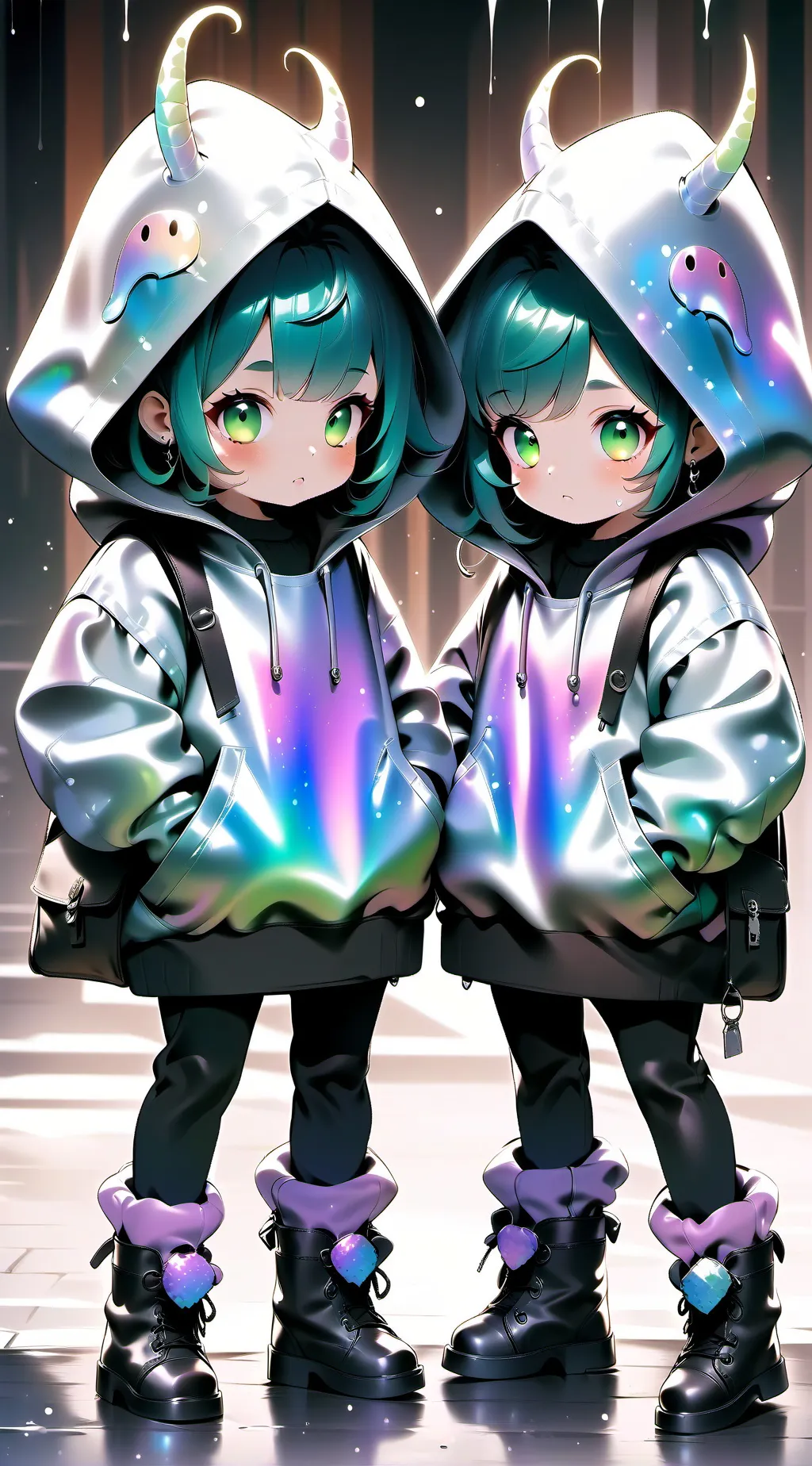 ai character: Lizzy and Izzy background