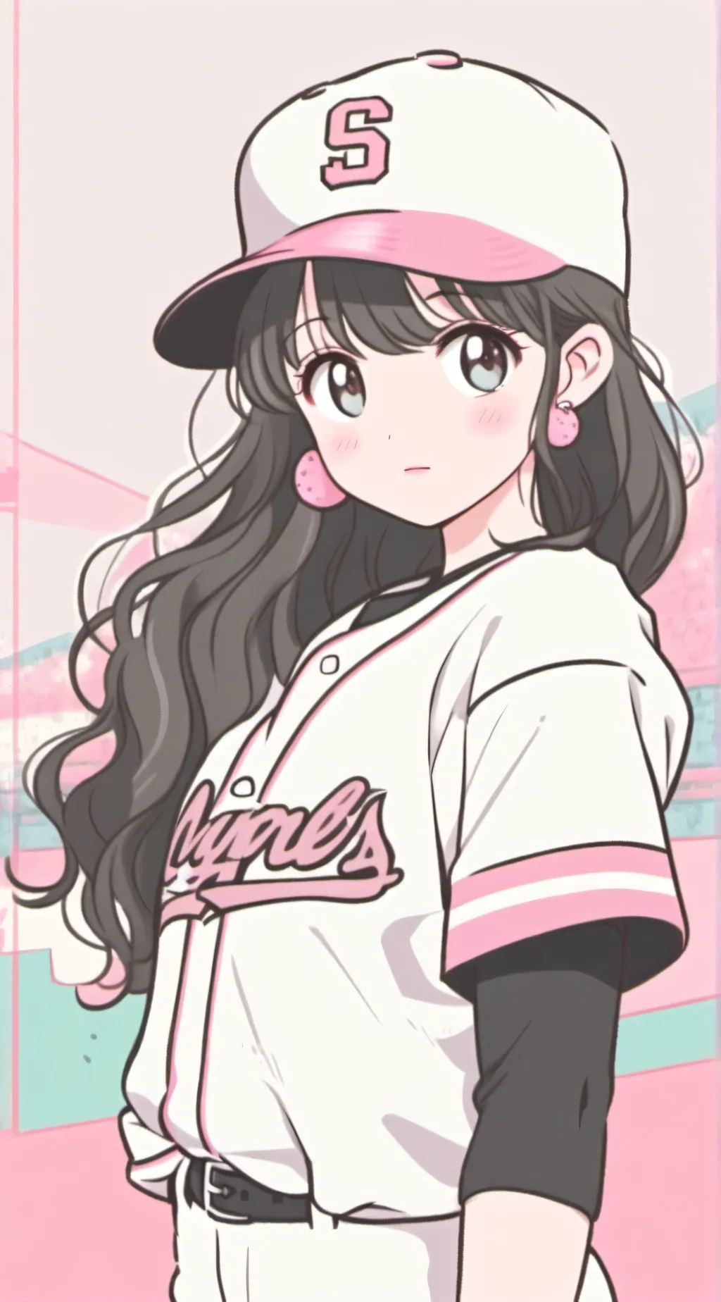 ai character: softball background