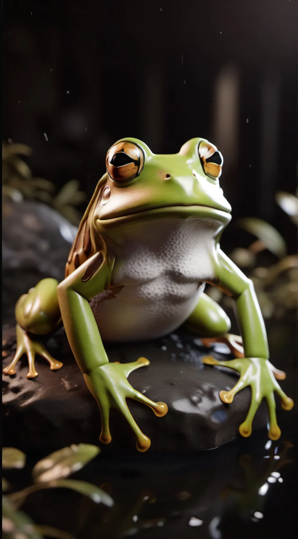 ai character: Frog background