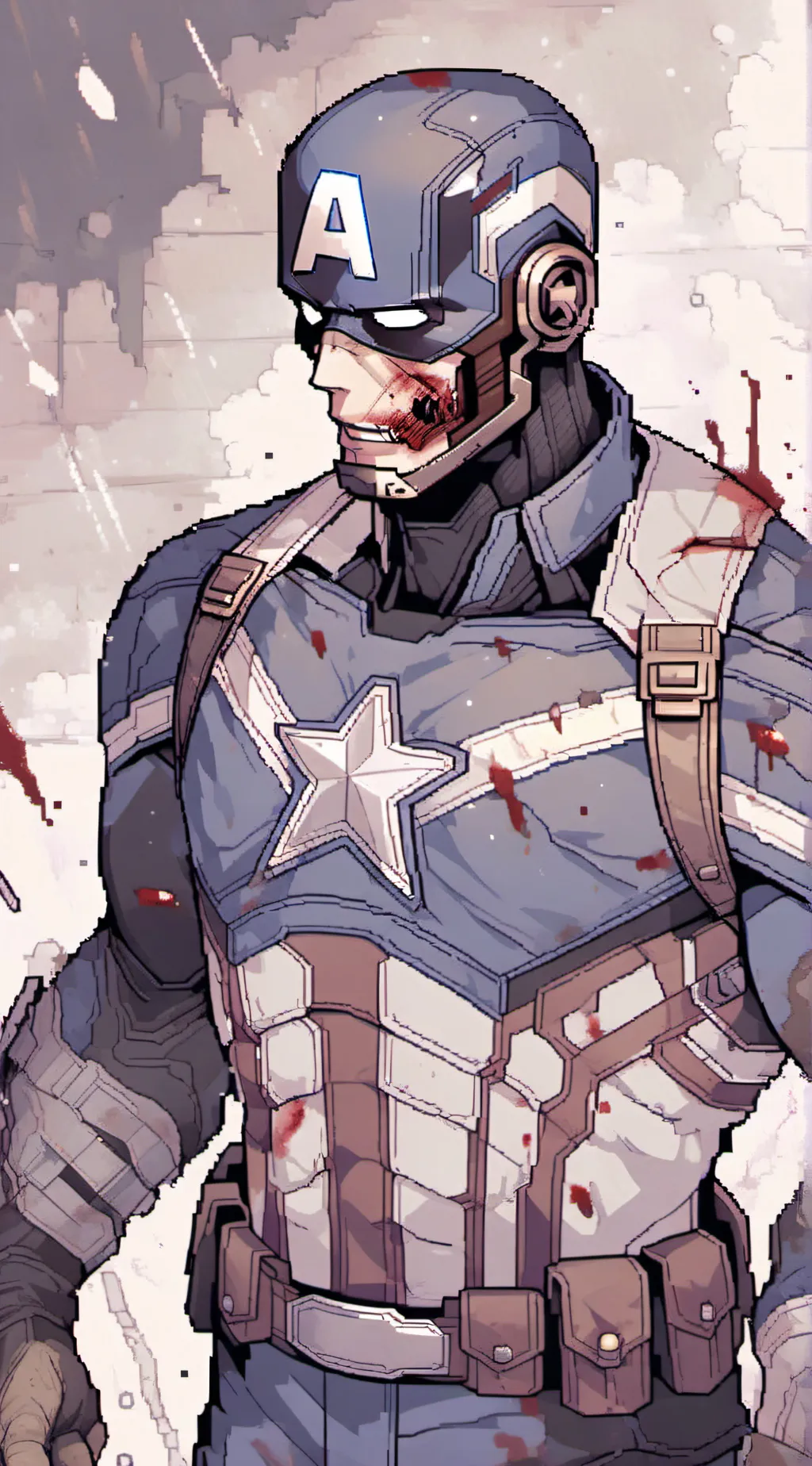 ai character: CaptainAmericaZomb background